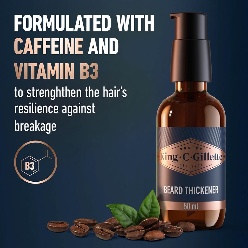 King C. Gillette Beard Thickener formulated with Vitamin B complex and Caffeine, 1.7oz - Image 4